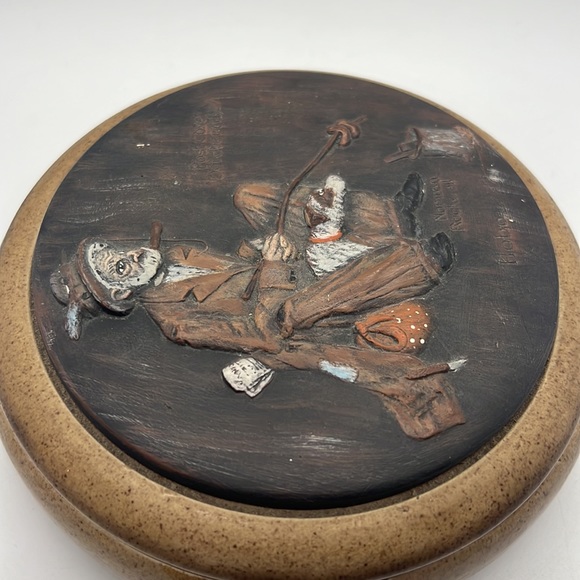 VTG Norman Rockwell Trinket Ceramic Box - Picture 4 of 8